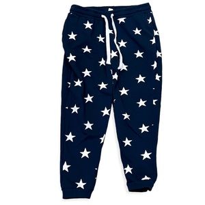 Star print sweat pants